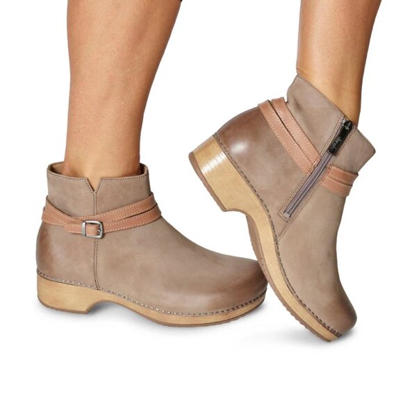 Dansko Boots Womens Size 10/41 Brook Taupe Burnished Nubuck Leather Boot - Picture 4 of 16